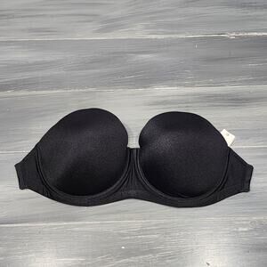 The Bra Lab Angelina Contour Cups Interchangeable Side Clasping Size DDD Black